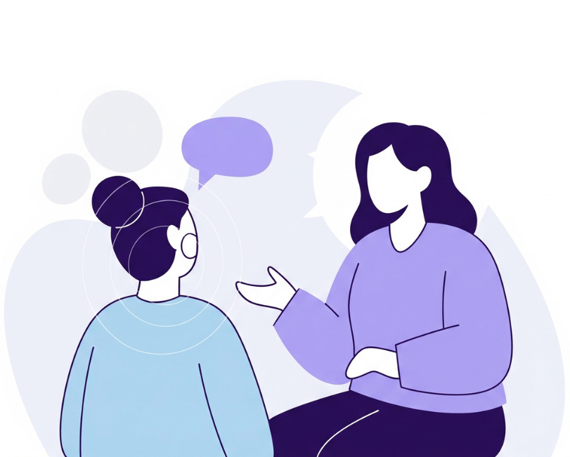 Illustration d'une personne se reconnectant à elle-même